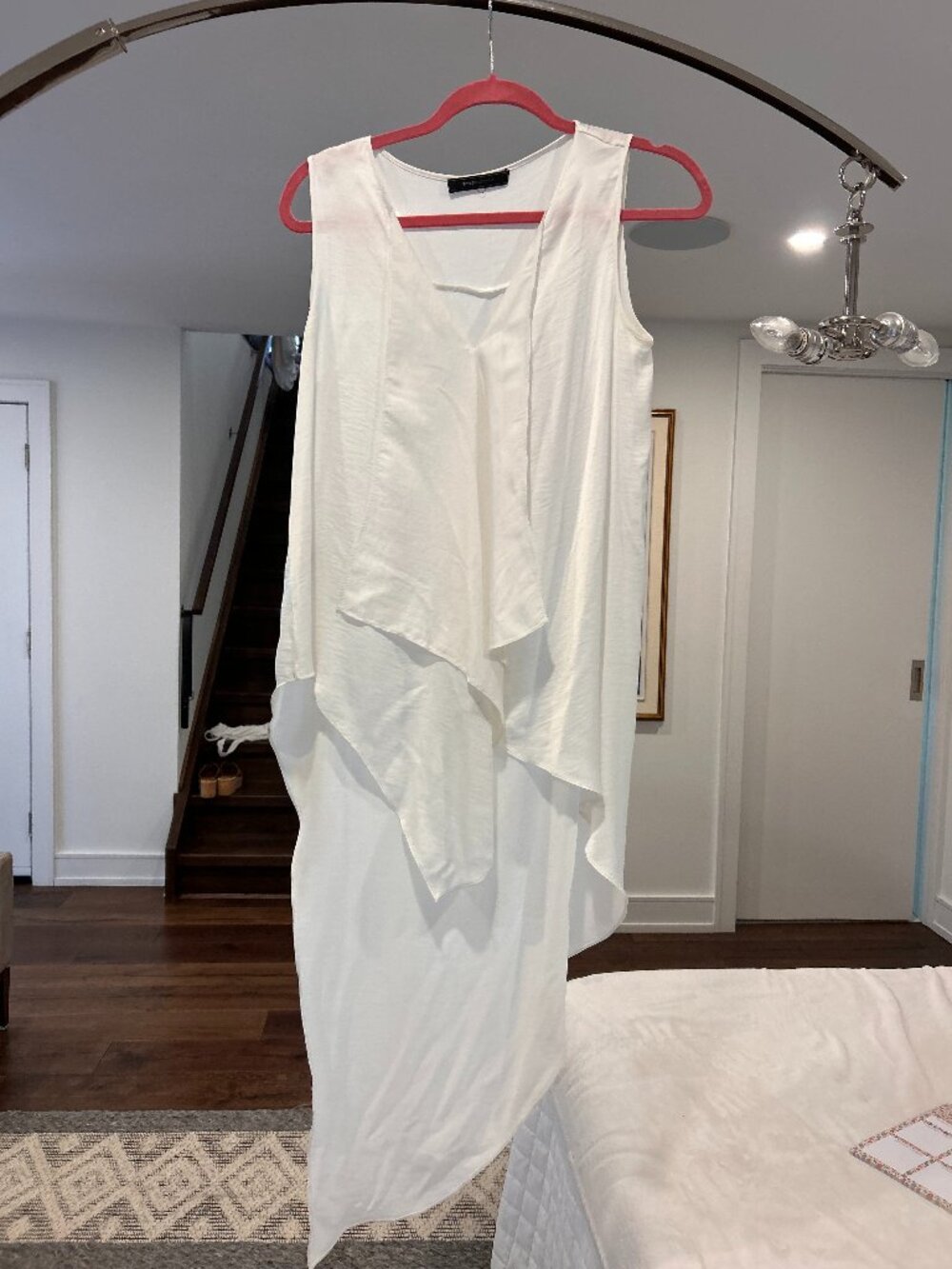BCBGMAXAZRIA Asymmetric Draped Top